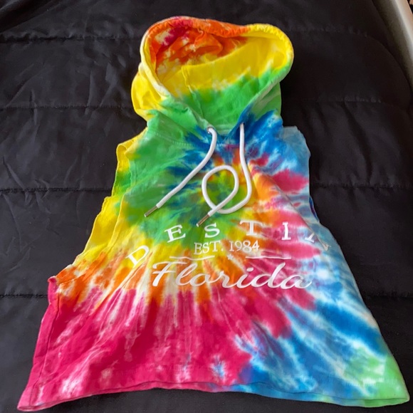 southern spirit Tops - Southern Spirit Tie Dye Sleeveless Cotton Hoodie, Tank Top Vest Hooded